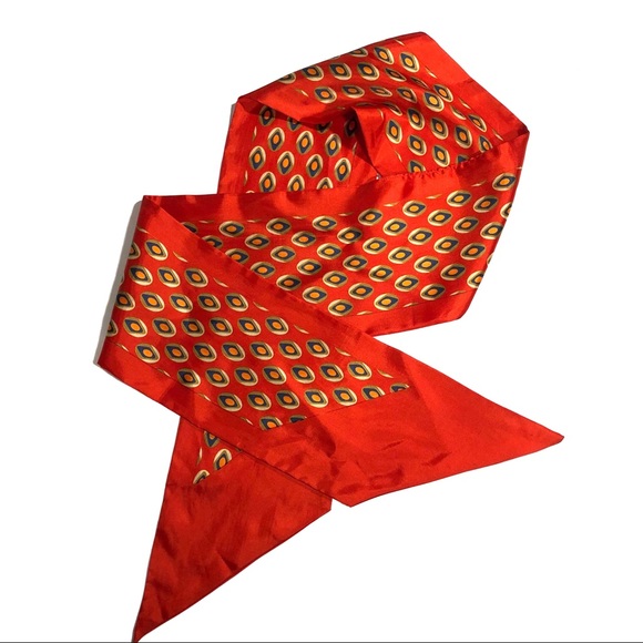 Vintage Accessories - Vintage MOD style long angled scarf